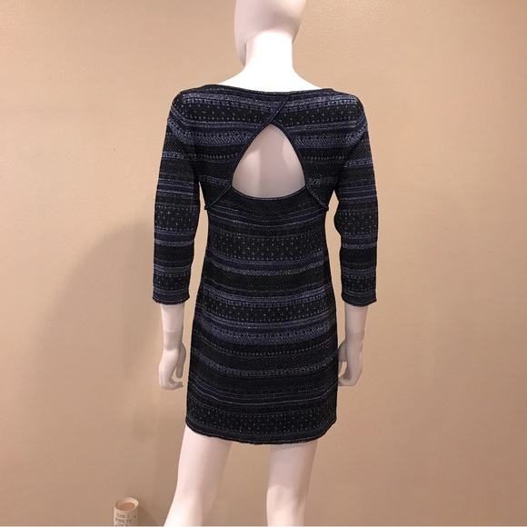 White House Black Market Blue Sparkle Mini Dress Size Small Pullover Party - Picture 2 of 13
